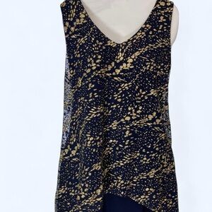Gold Detail and navy dress SLNY 8